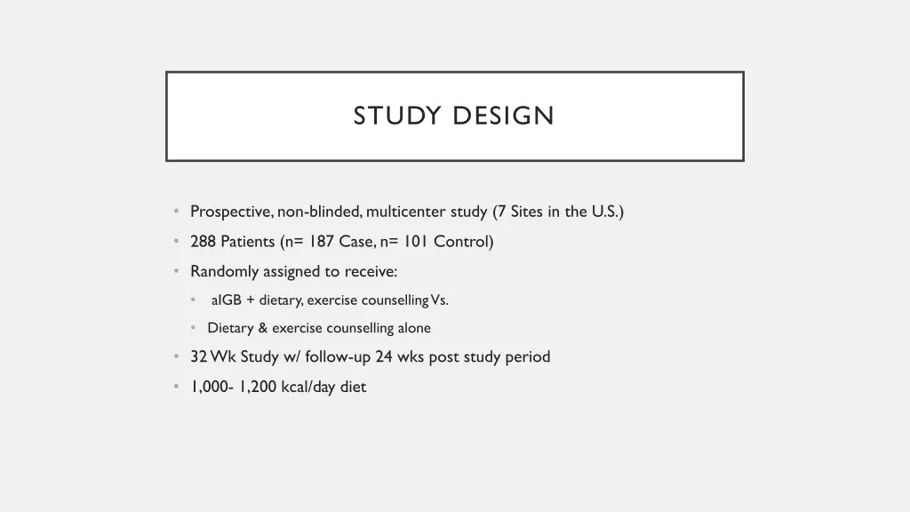 study design