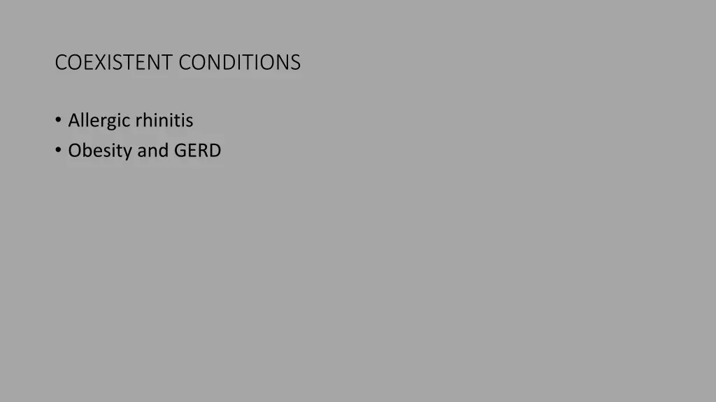 coexistent conditions
