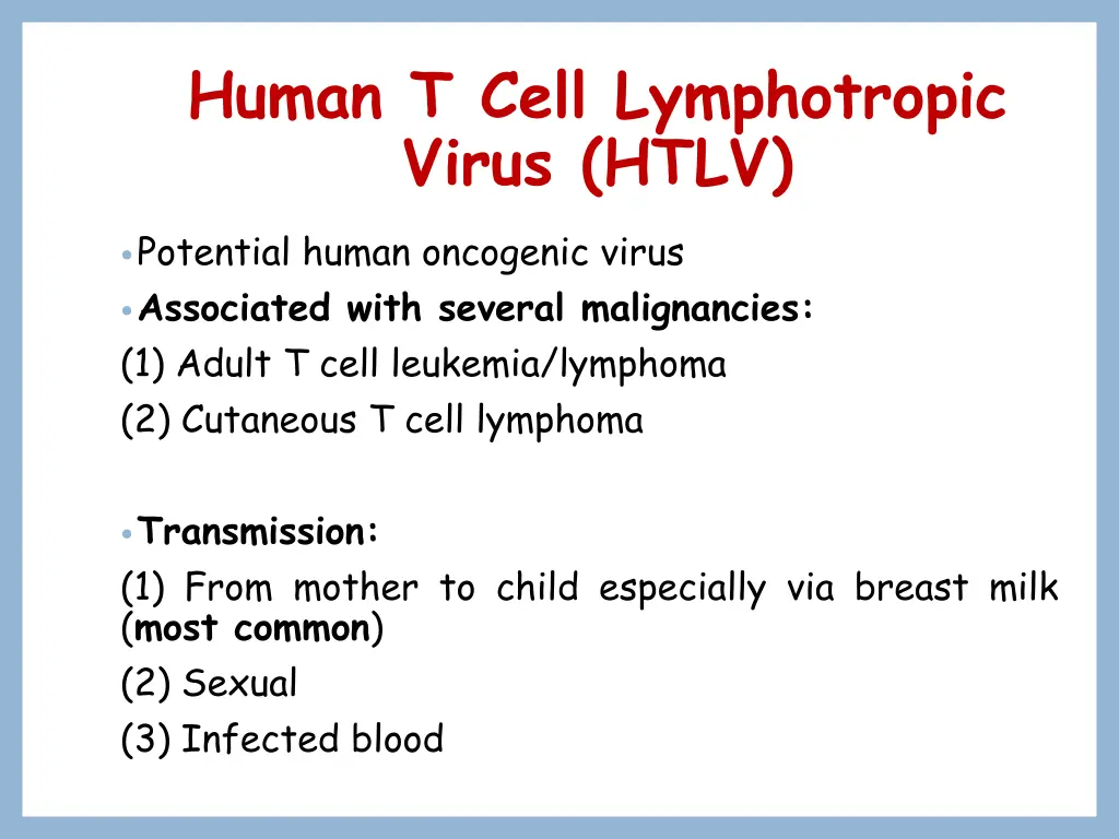 human t cell lymphotropic virus htlv 1