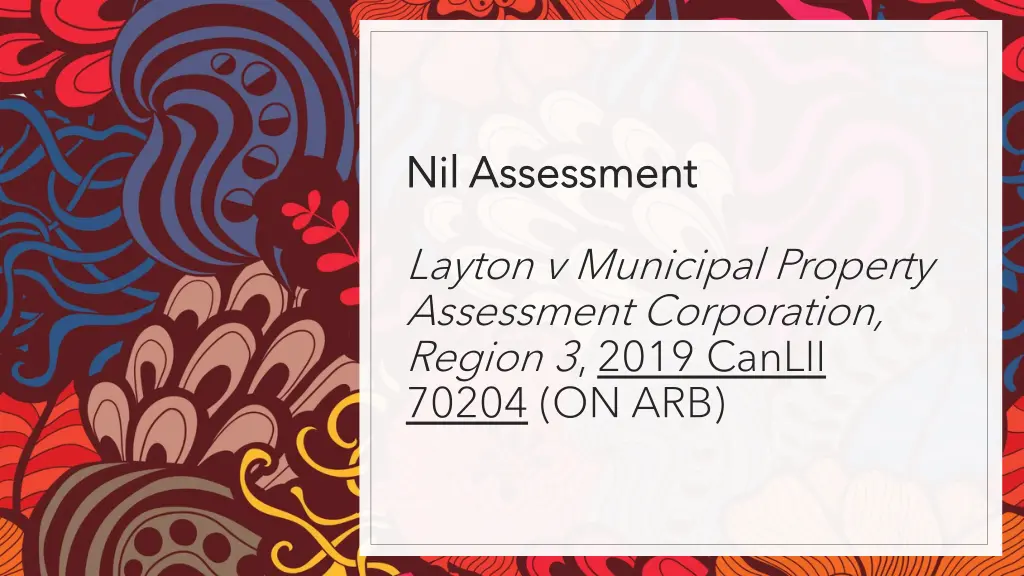 nil assessment nil assessment