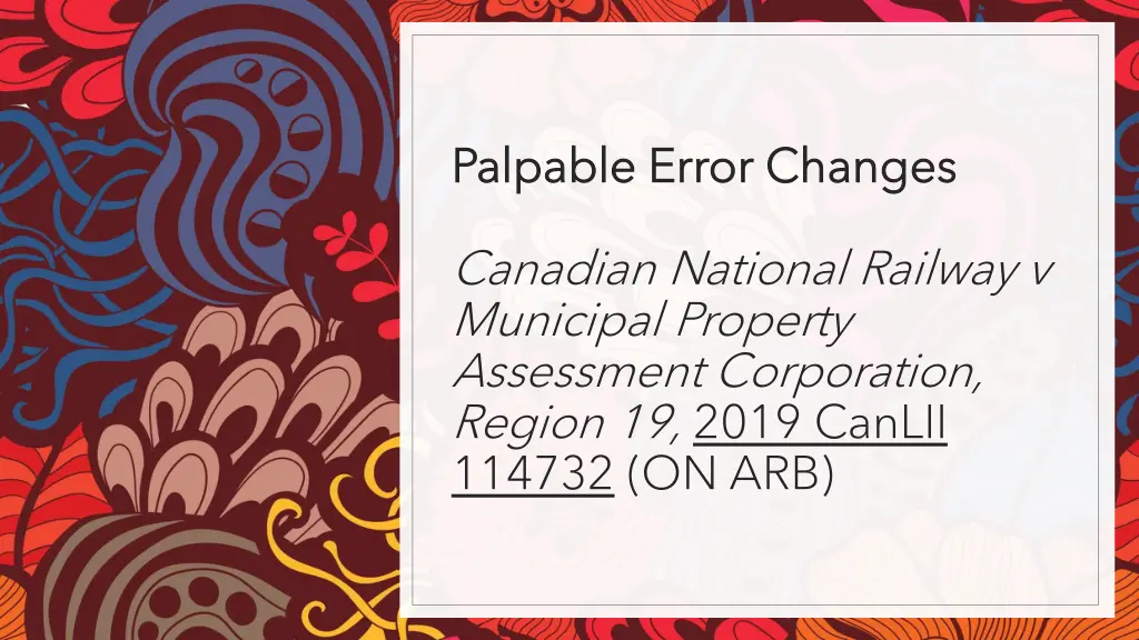 palpable error changes palpable error changes