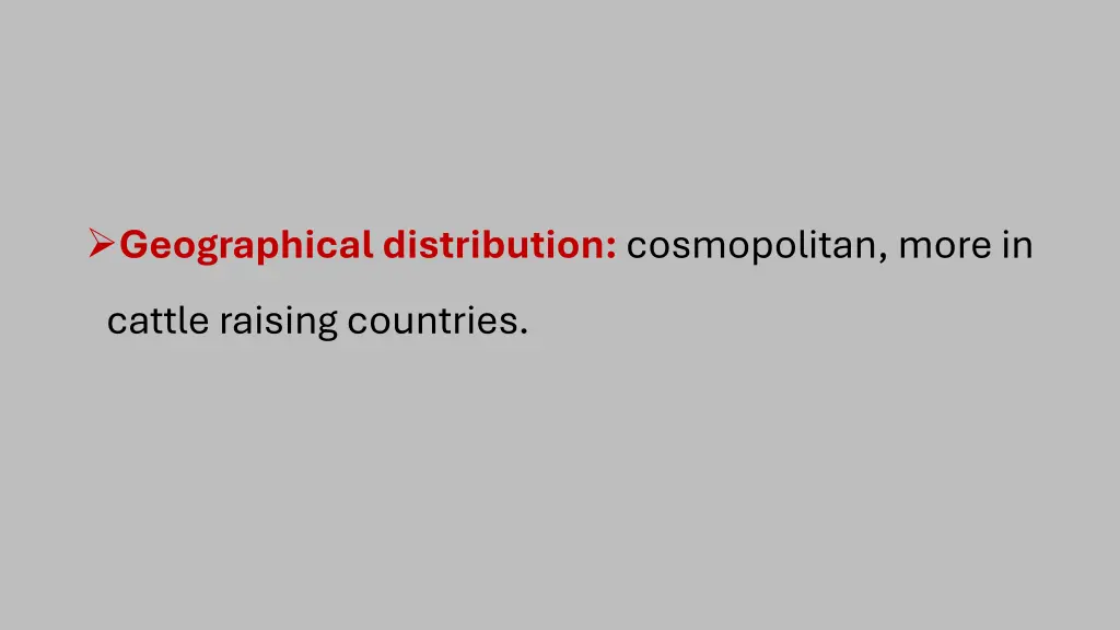 geographical distribution cosmopolitan more in