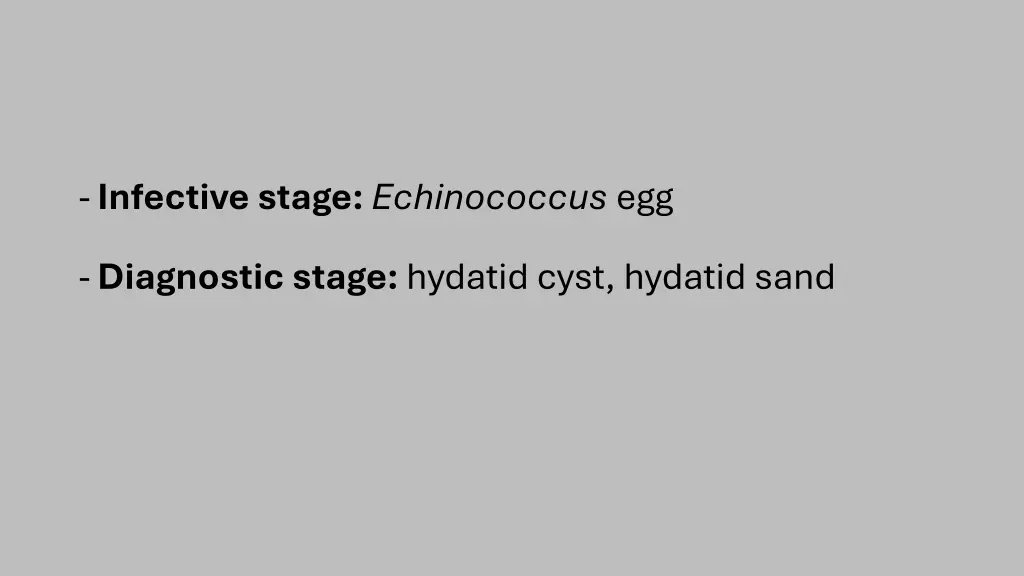 infective stage echinococcus egg