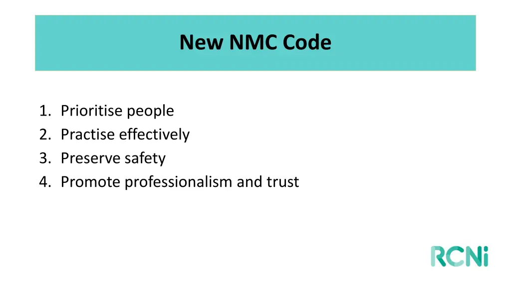 new nmc code