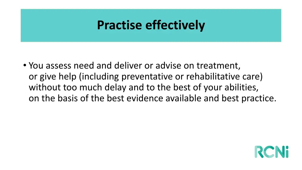 practise effectively