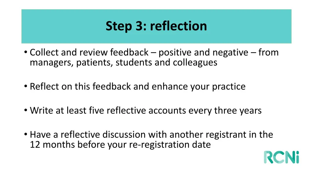 step 3 reflection