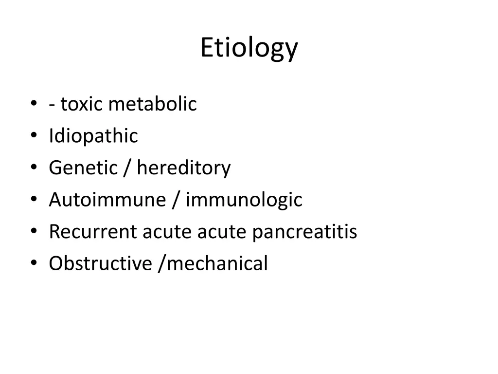 etiology