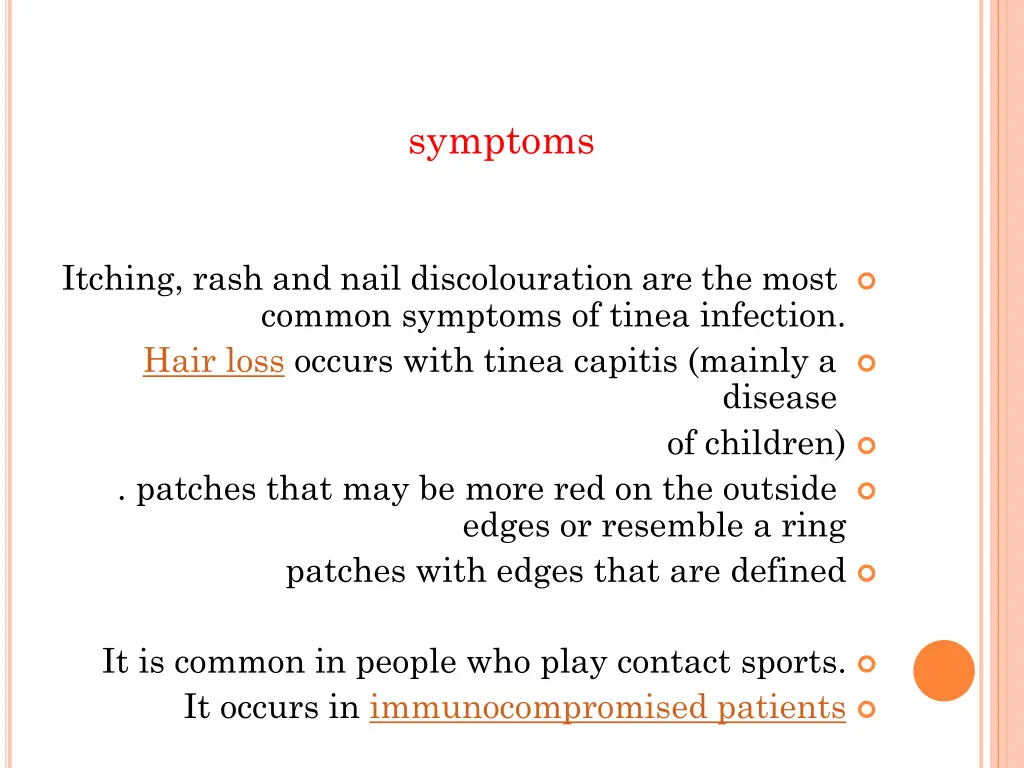 symptoms