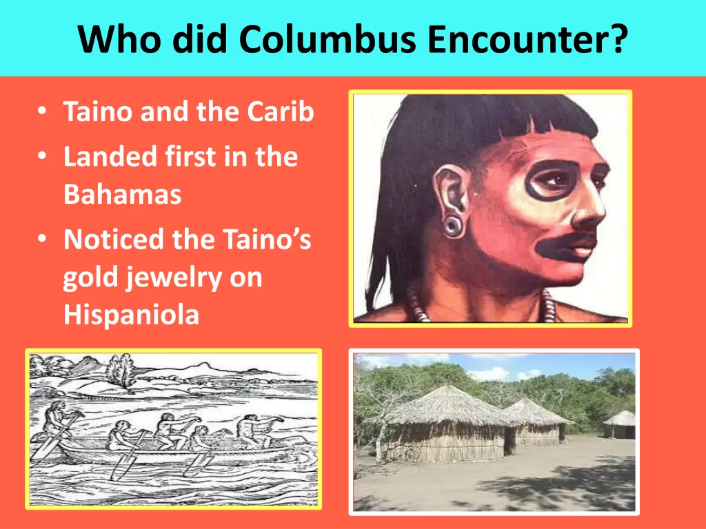 who did columbus encounter