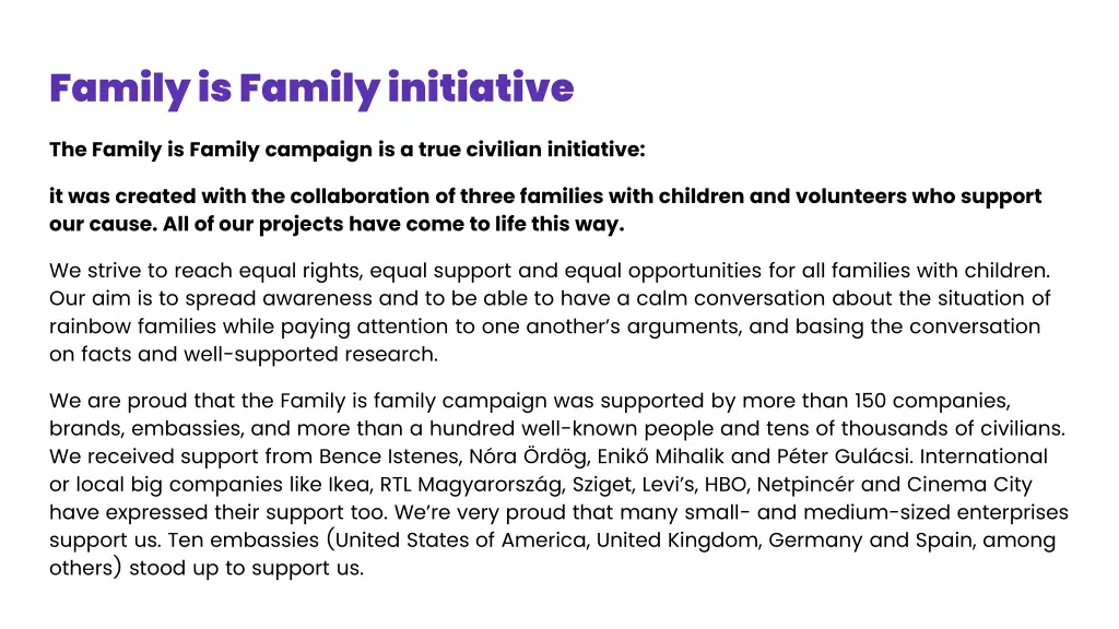 family is family initiative 1
