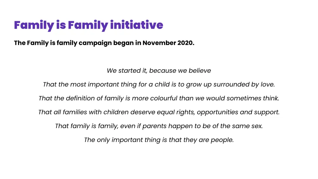 family is family initiative
