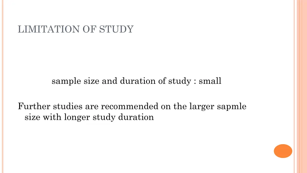 limitation of study
