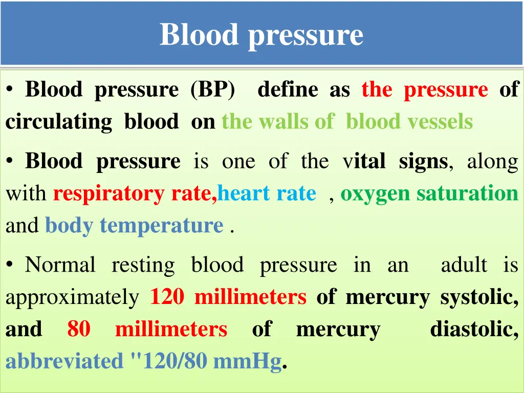 blood pressure