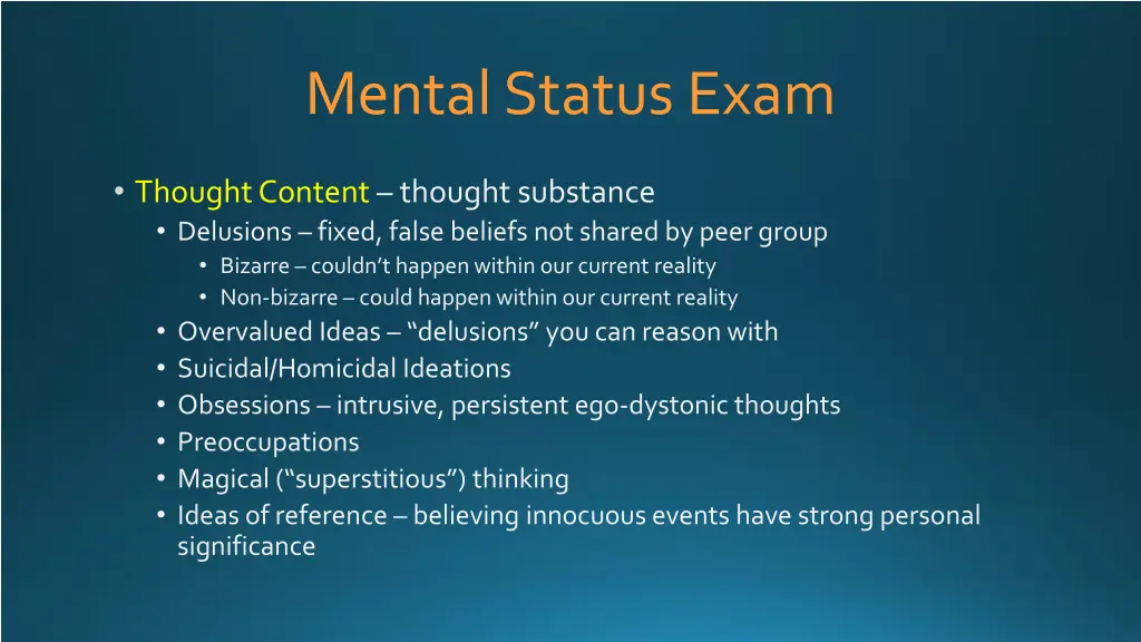 mental status exam 3