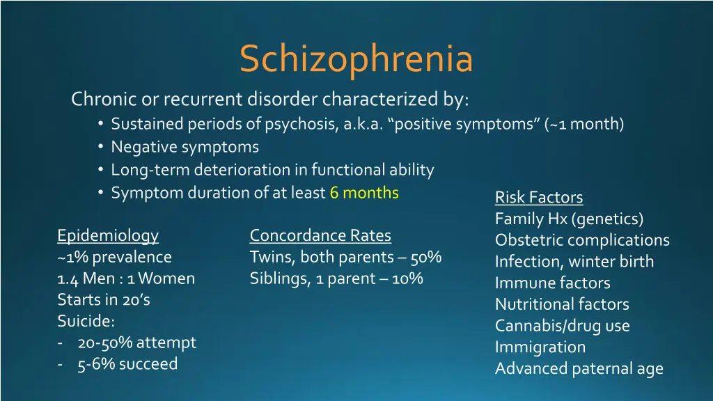 schizophrenia