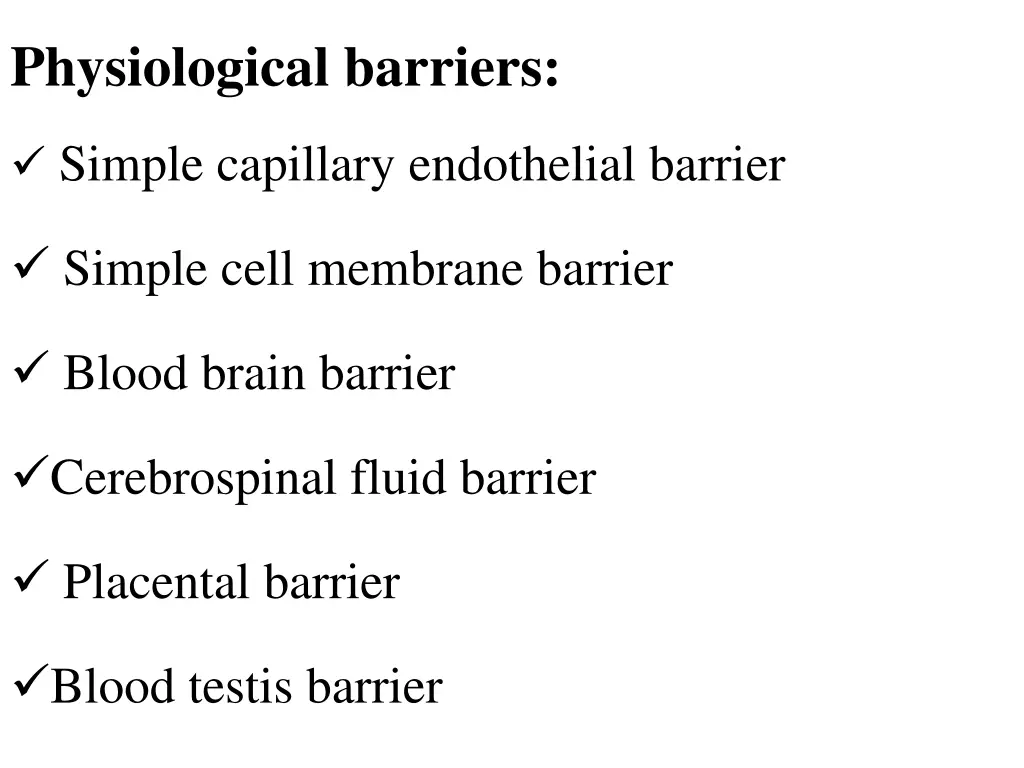 physiological barriers
