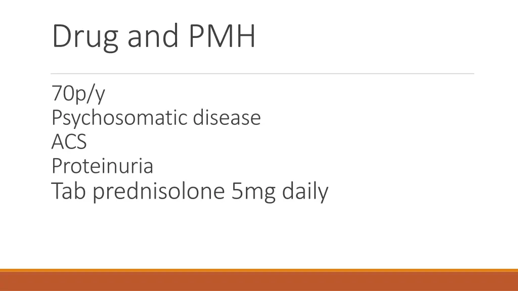 drug and pmh
