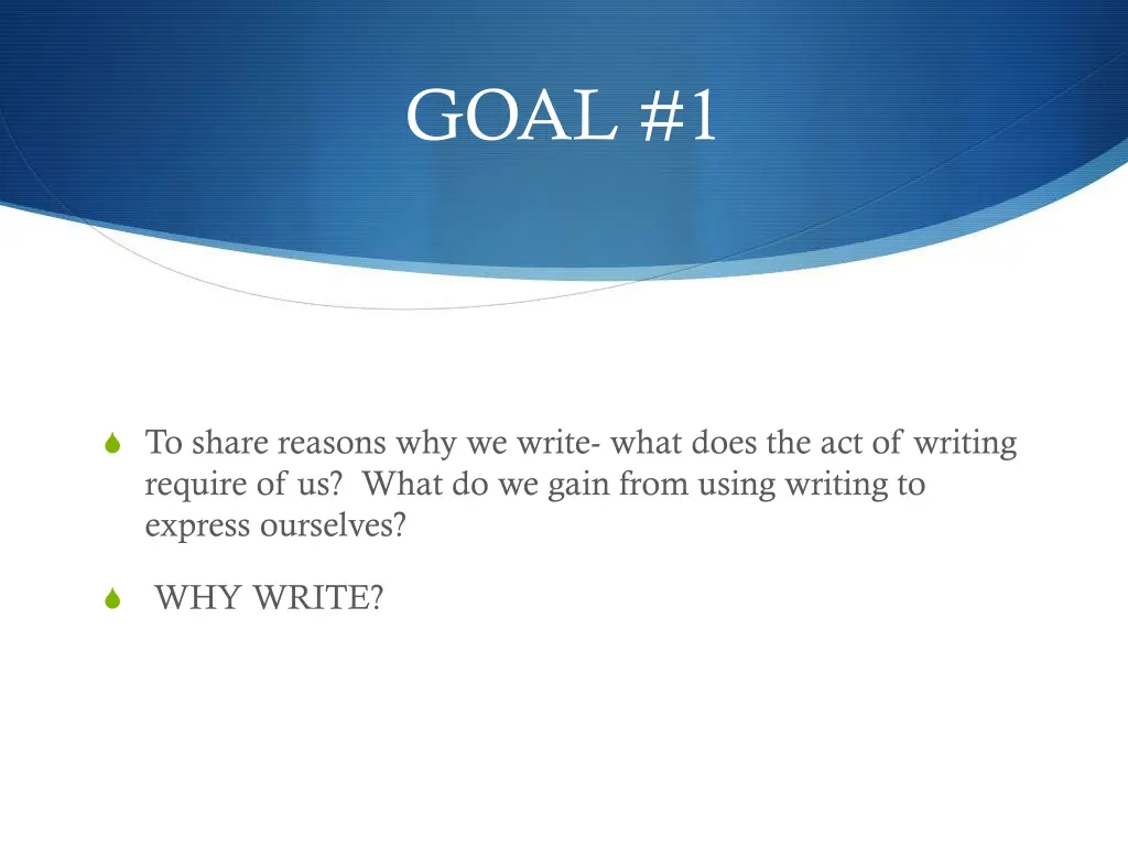 goal 1