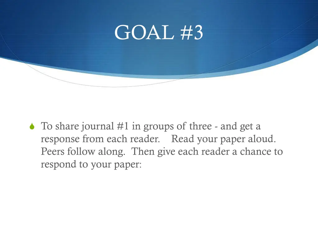 goal 3