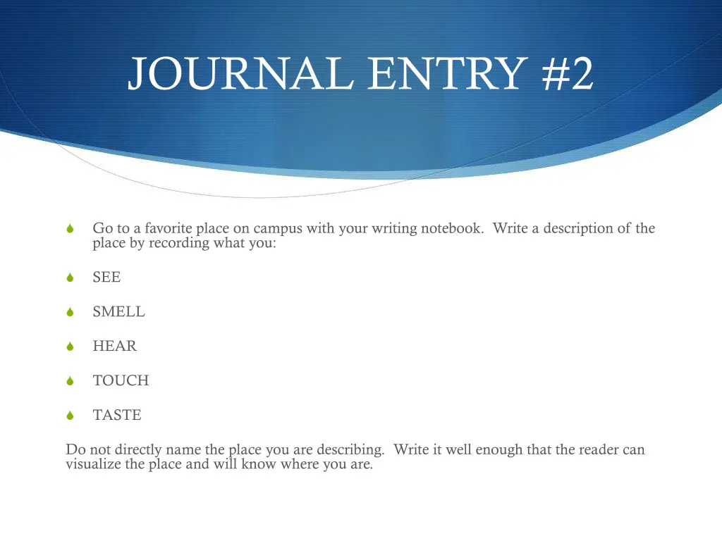 journal entry 2