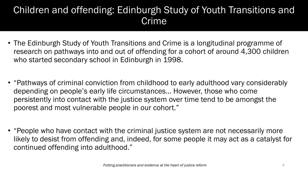 children and offending edinburgh study of youth