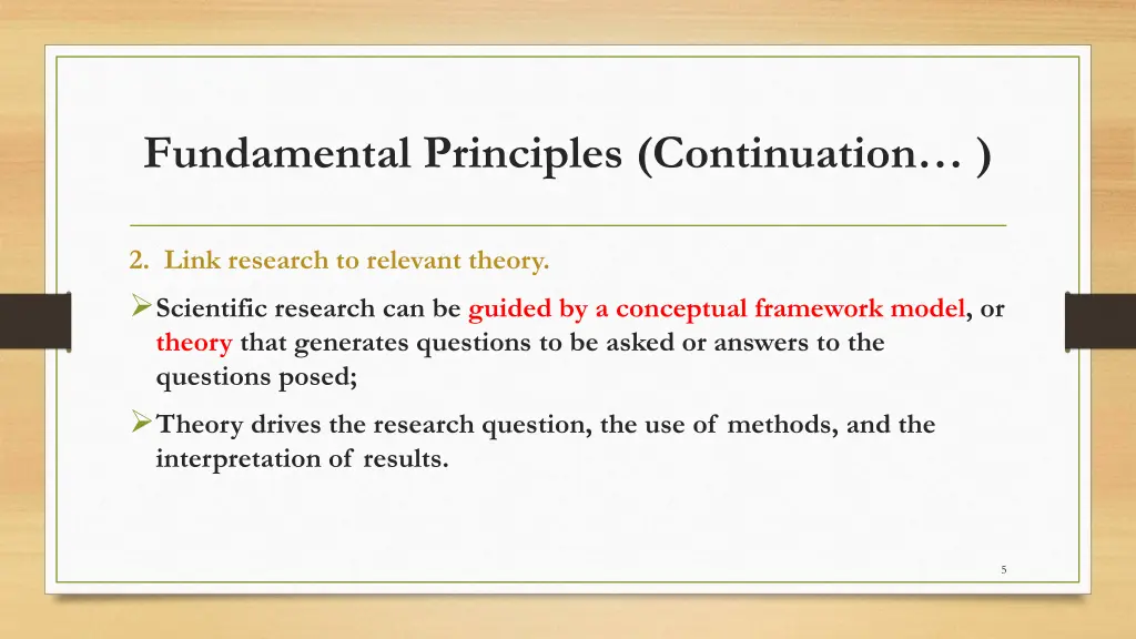 fundamental principles continuation