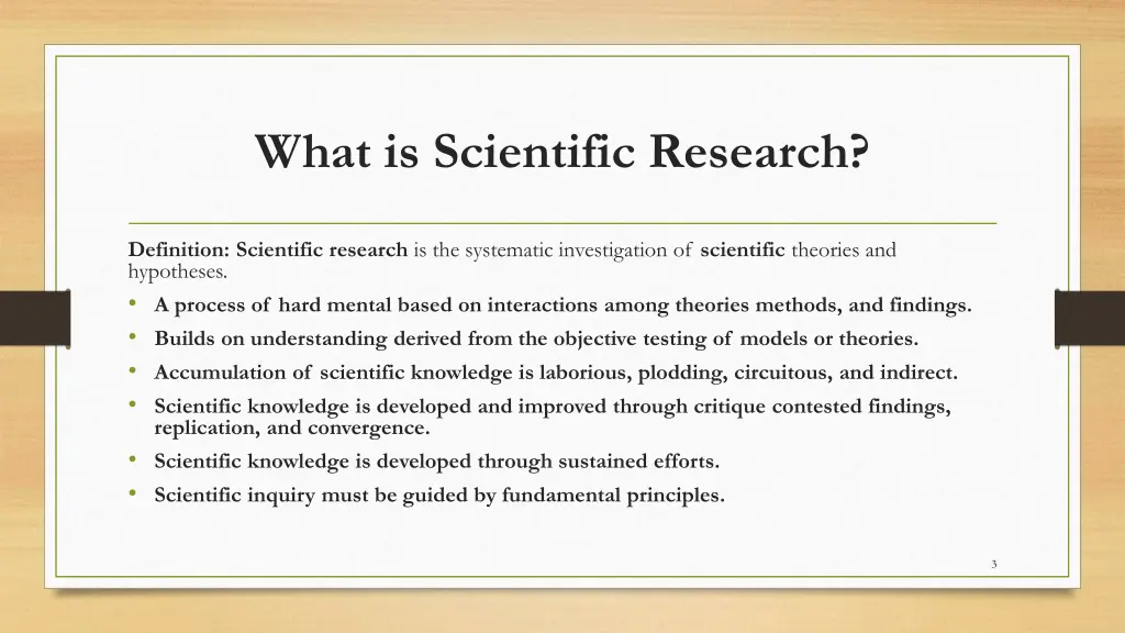 what is scientific research