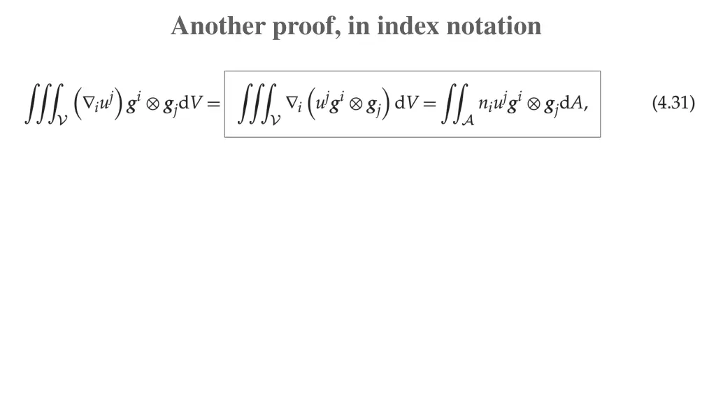 another proof in index notation