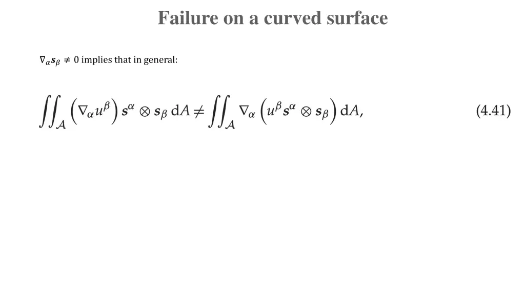 failure on a curved surface