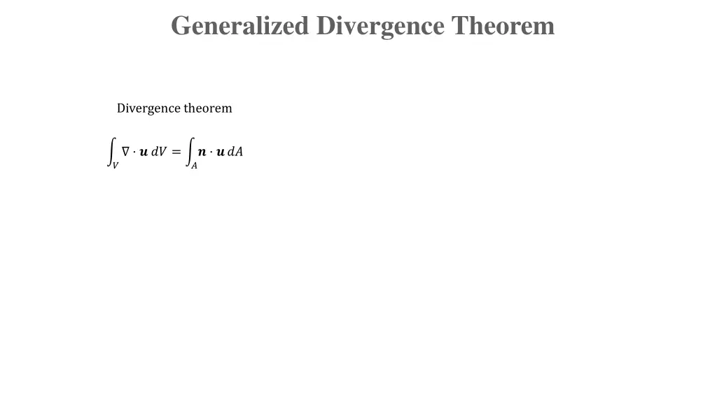 generalized divergence theorem