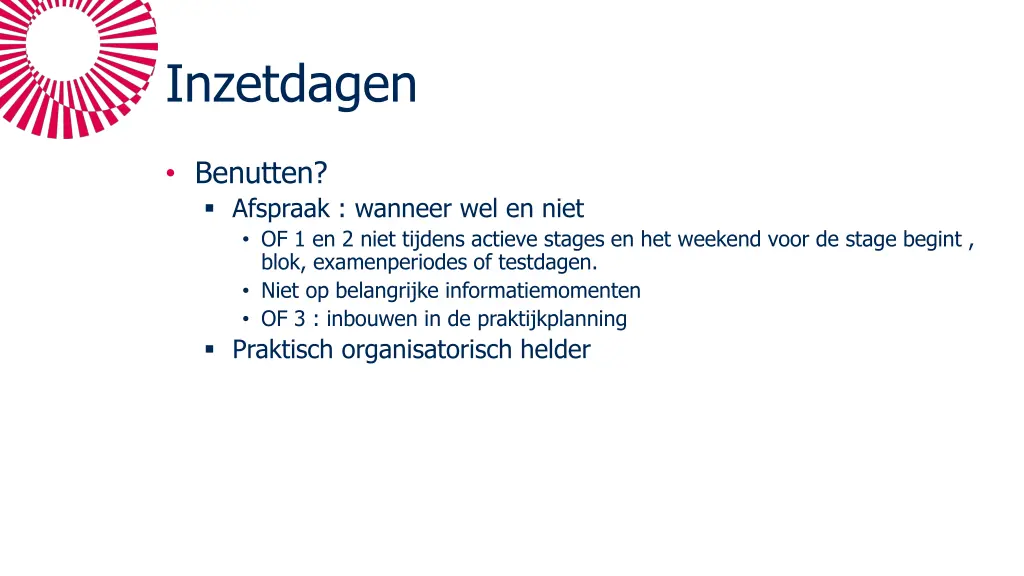 inzetdagen