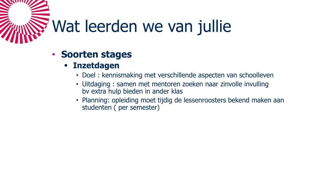 wat leerden we van jullie