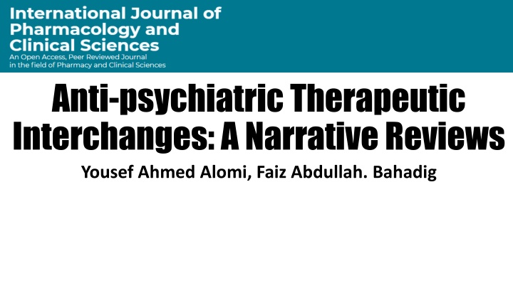 anti psychiatric therapeutic interchanges