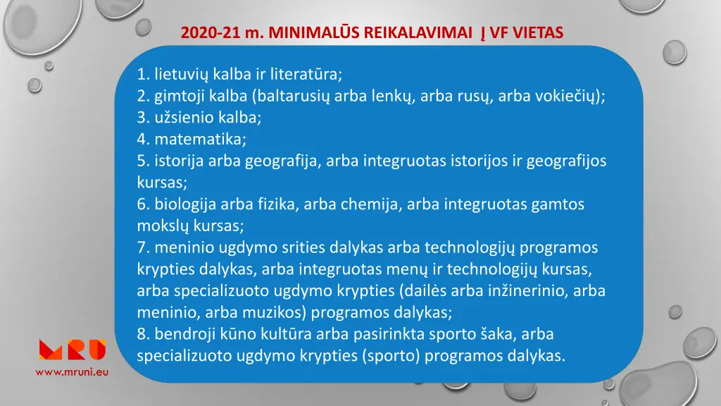 2020 21 m minimal s reikalavimai vf vietas 4