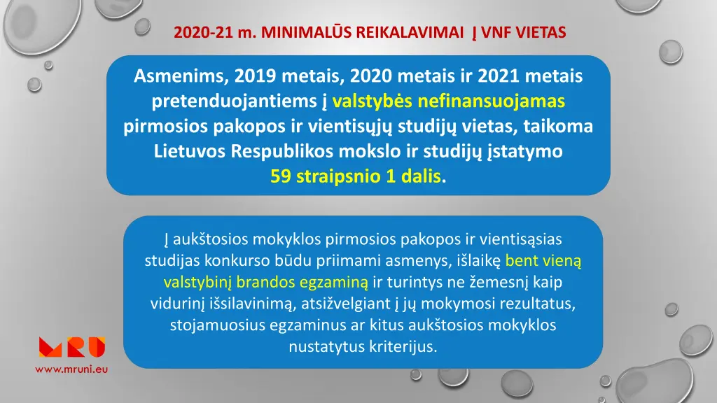 2020 21 m minimal s reikalavimai vnf vietas