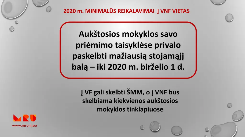 2020 m minimal s reikalavimai v nf vietas