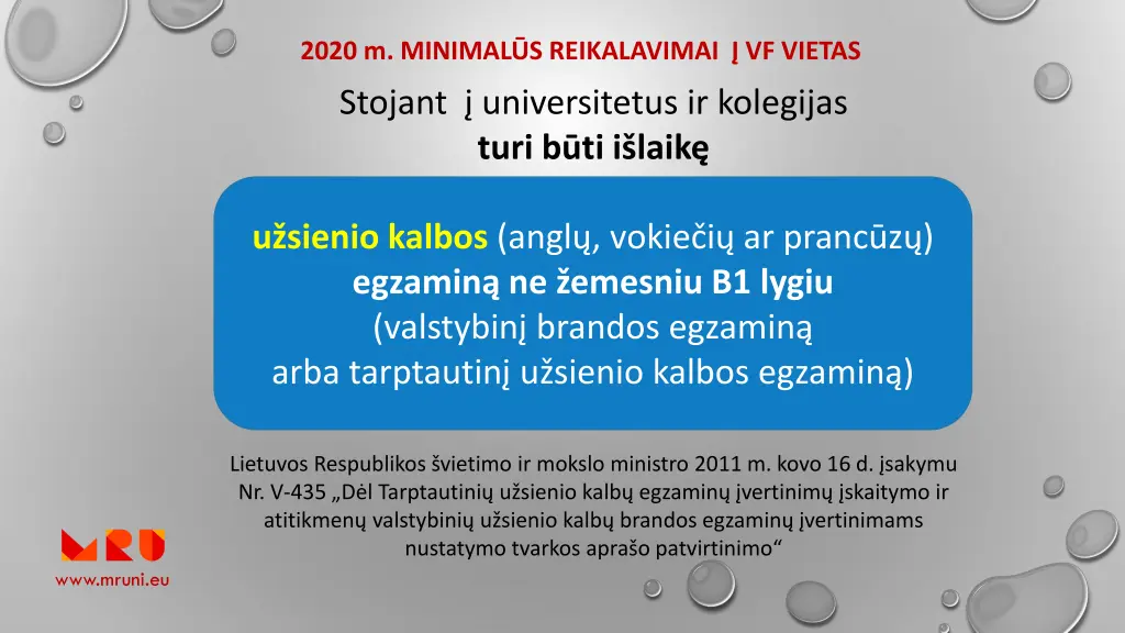 2020 m minimal s reikalavimai vf vietas