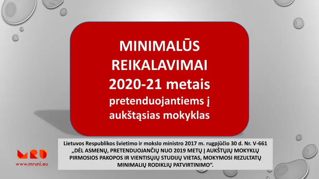 minimal s reikalavimai 2020 21 metais