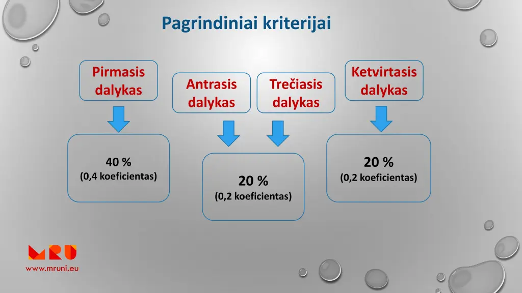 pagrindiniai kriterijai 1