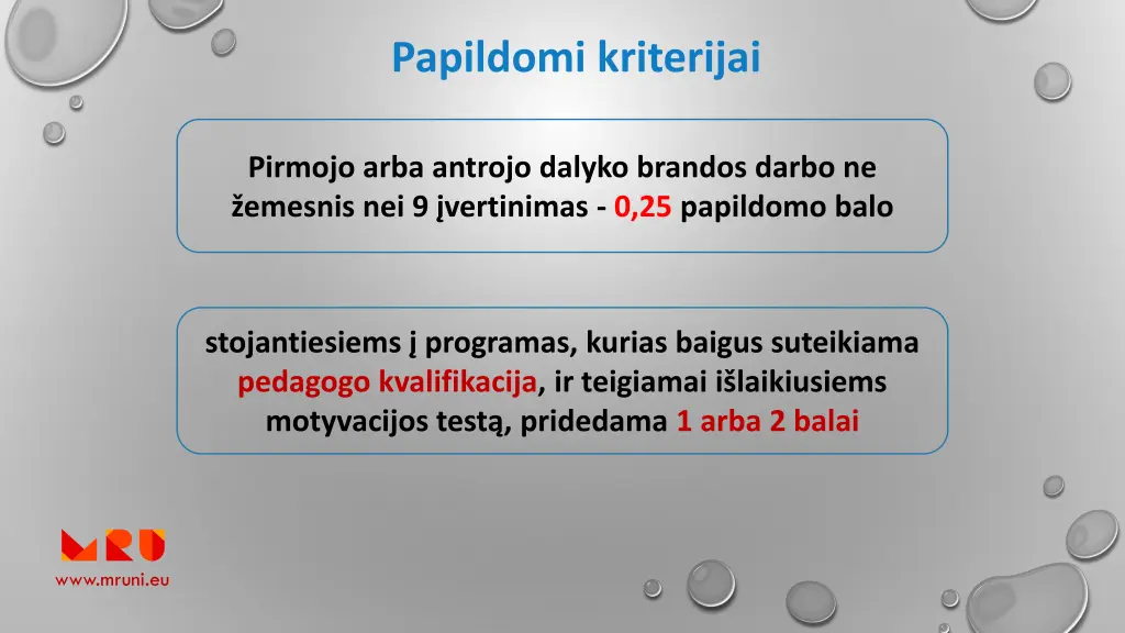 papildomi kriterijai 2