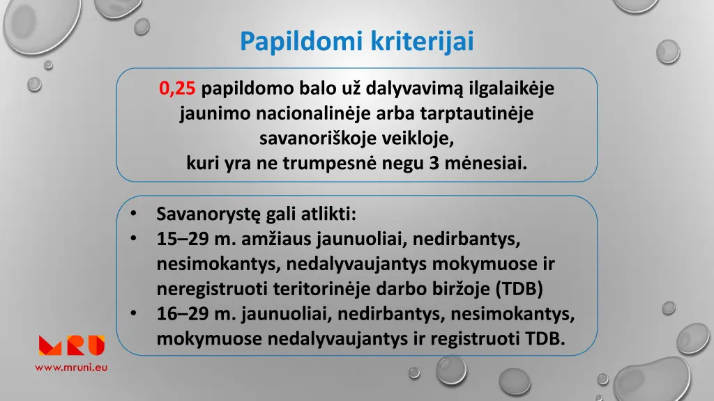 papildomi kriterijai 5