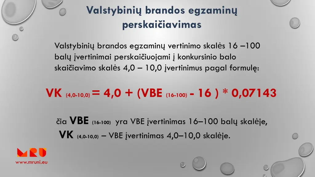 valstybini brandos egzamin perskai iavimas