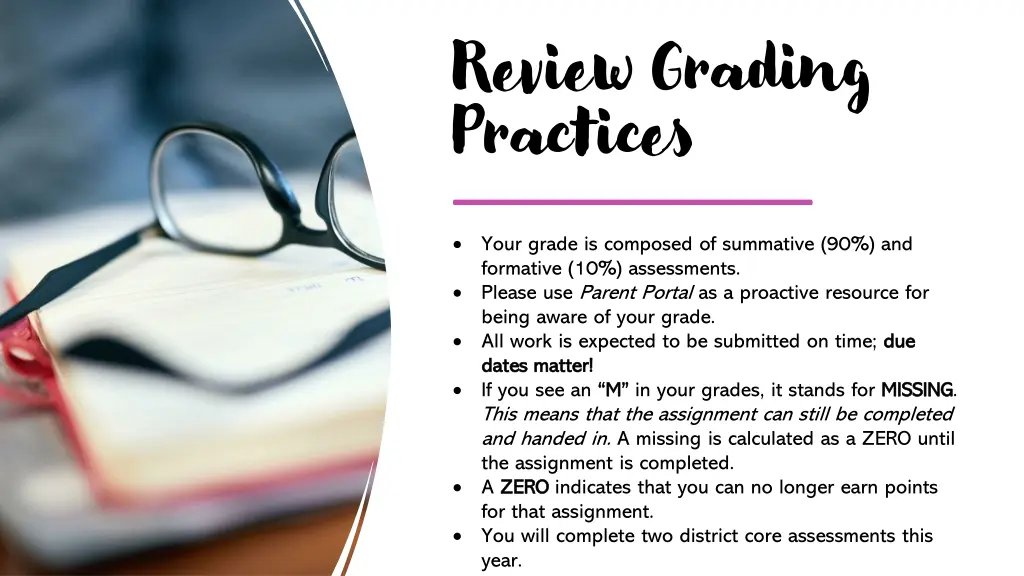 review grading practices