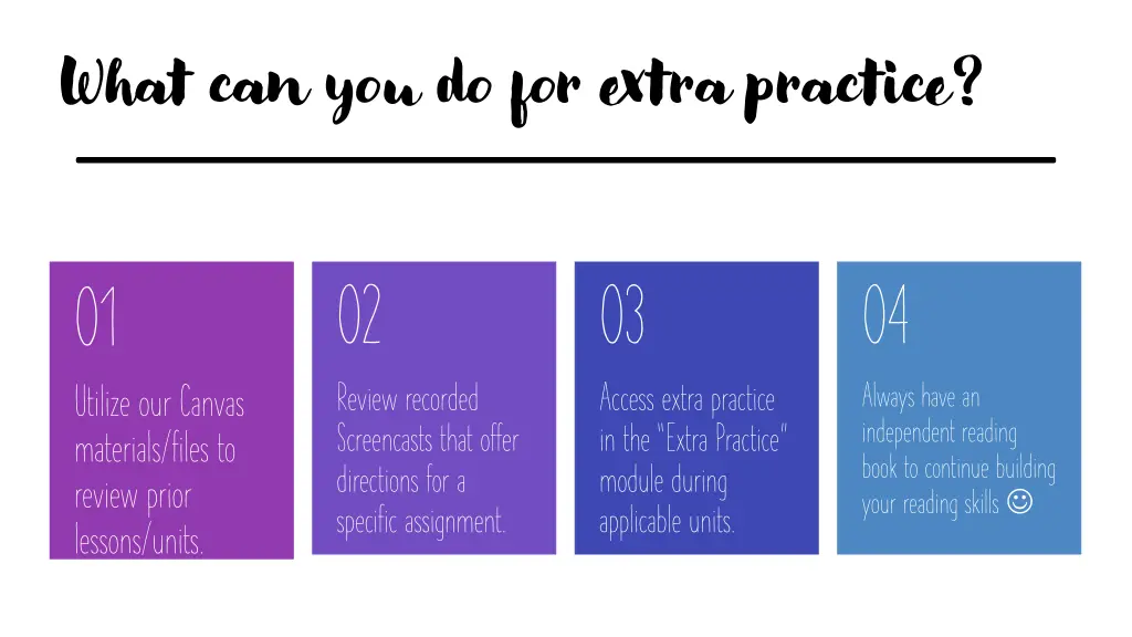 what can you do for extra practice