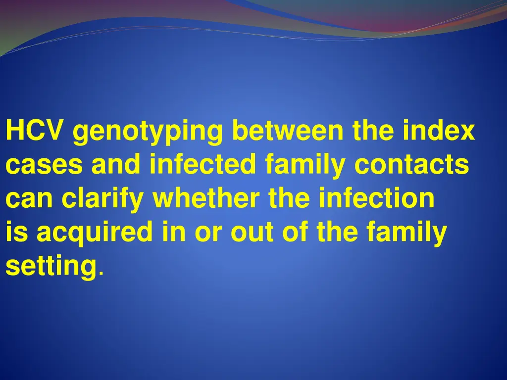hcv genotyping between the index cases