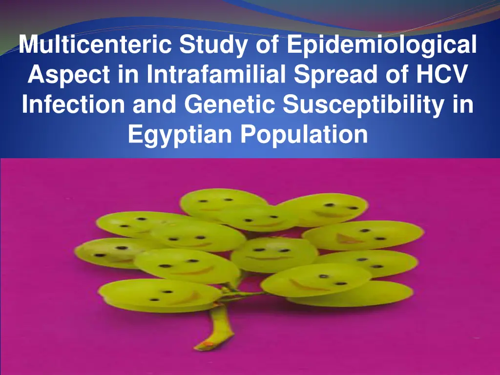multicenteric study of epidemiological aspect