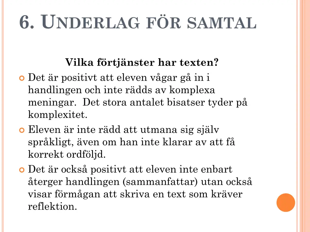 6 u nderlag f r samtal