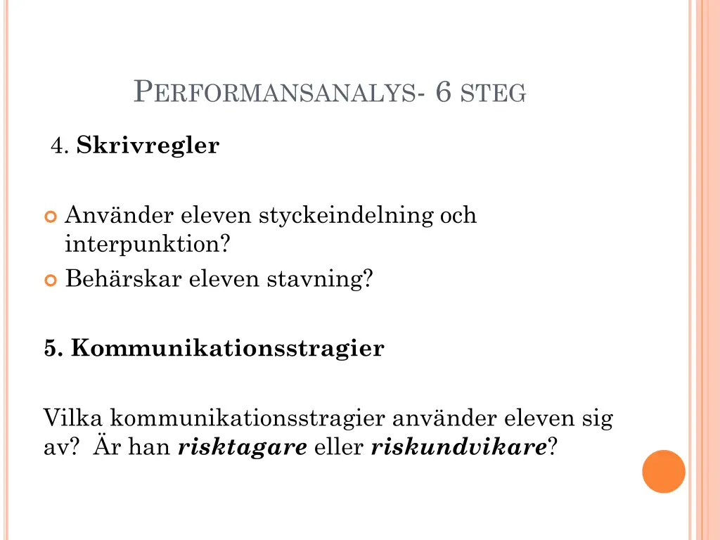 p erformansanalys 6 steg 2