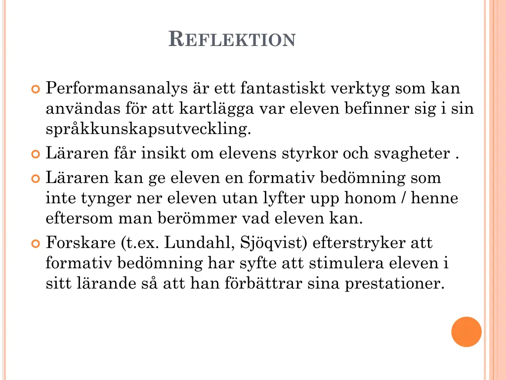 r eflektion