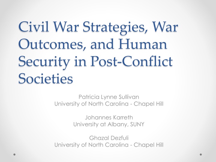 civil war strategies war outcomes and human